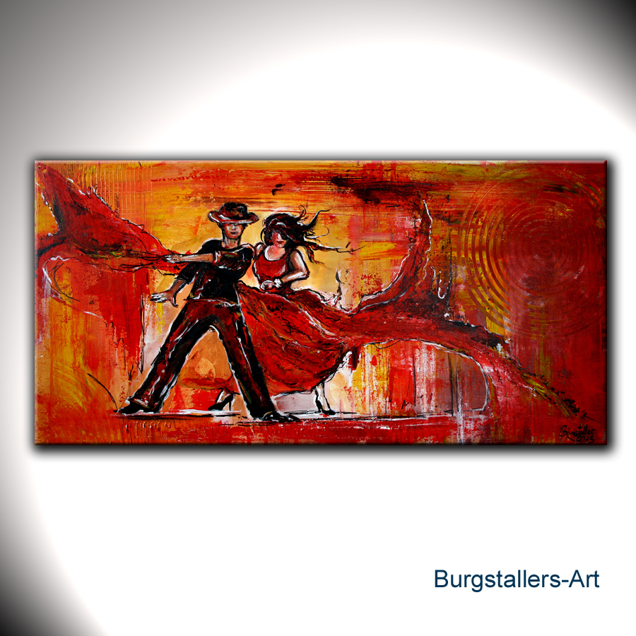 Burgstaller Abstrakte Gemälde Original Bild Kunst Malerei Tango Tanzen Flamenco Ebay 